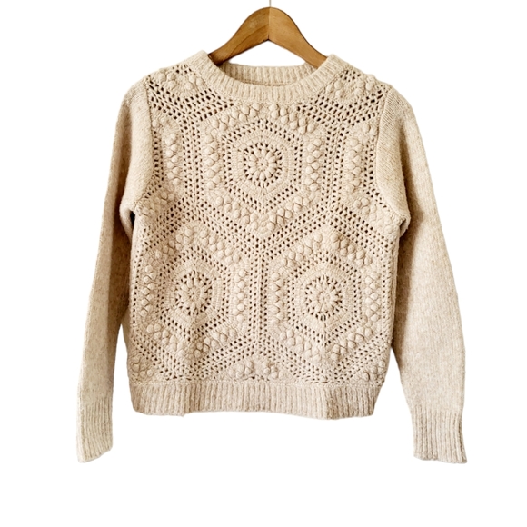 Mango Openwork Knit Sweater Size XS - Picture 2 of 12